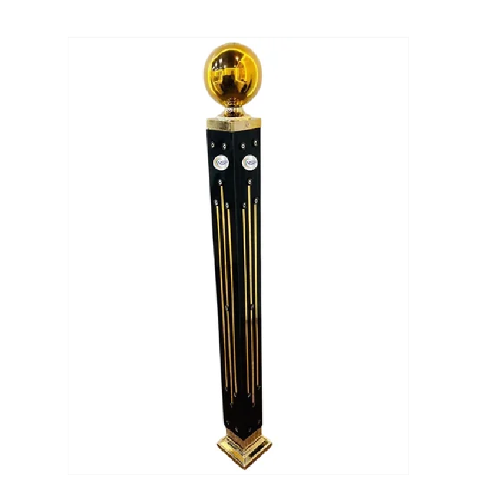 2feet Black Stainless Steel Railing Pillar