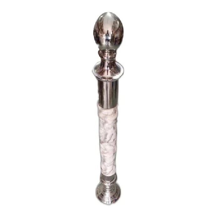 3.75feet Silver Stainless Steel Railing Pilar - Image 2