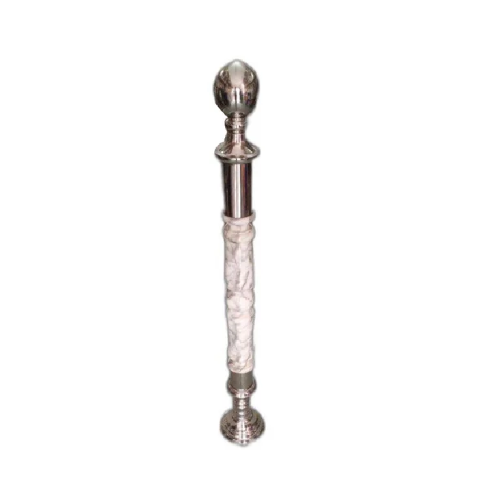 3.75feet Silver Stainless Steel Railing Pilar